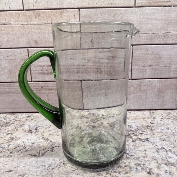 Vintage Saguaro Cactus Hand Blown Mexican Art Glass Margarita Glass 5pc Set - Picture 13 of 16